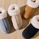 Faux Fur Round Toe Platform Slippers - All Mine Now Clothing