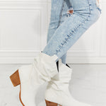 MMShoes Better in Texas Scrunch Cowboy Boots in White - All Mine Now Clothing