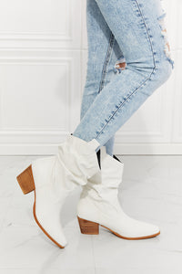 MMShoes Better in Texas Scrunch Cowboy Boots in White - All Mine Now Clothing