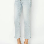 RISEN Full Size Mid Rise Cropped Flare Jeans - All Mine Now Clothing