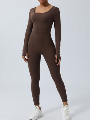 Twisted Backless Long Sleeve Jumpsuit - All Mine Now Clothing