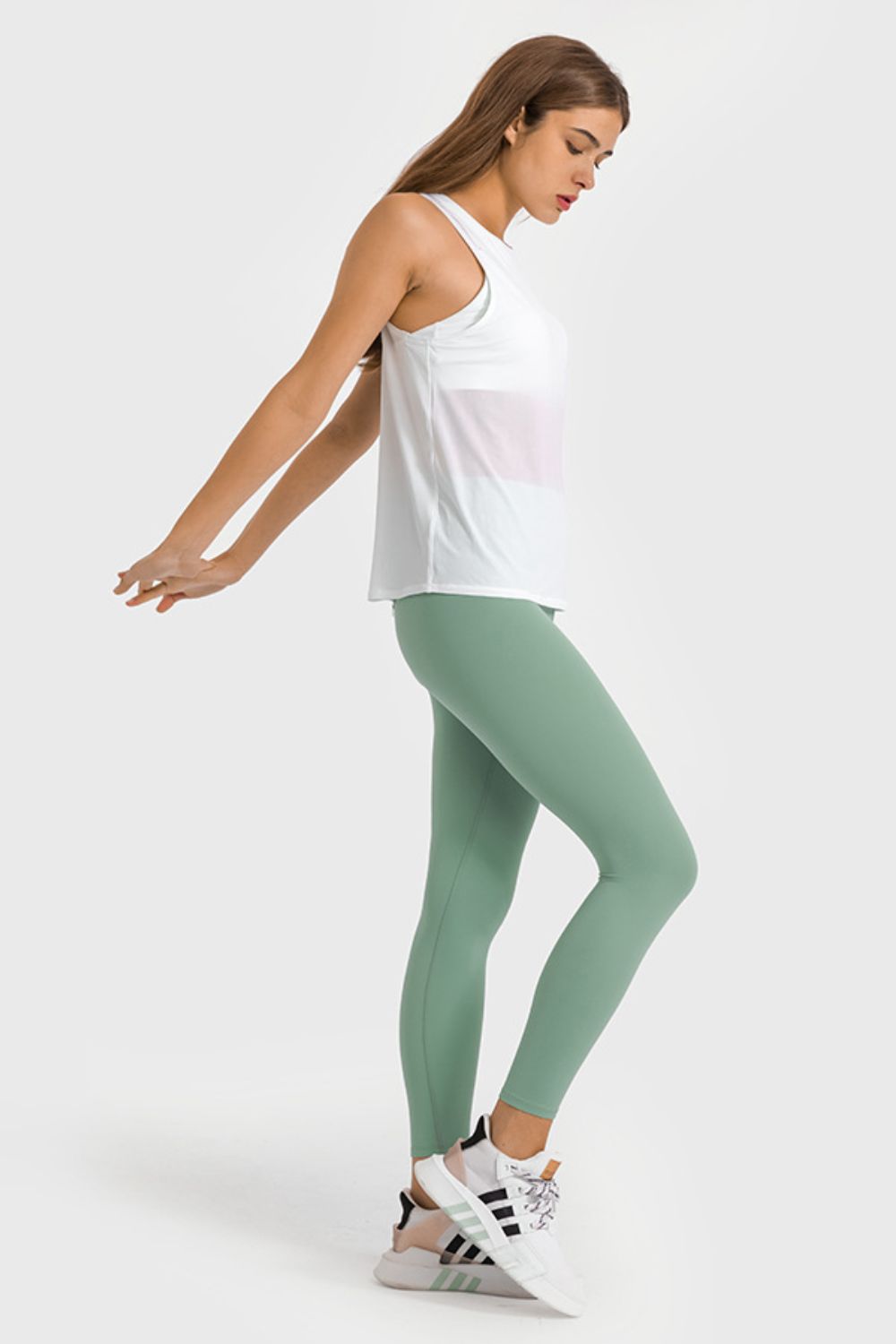 Millennia High Waist Ankle-Length Yoga Leggings - All Mine Now Clothing