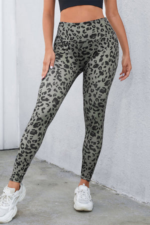 Leopard Print Wide Waistband Leggings - All Mine Now Clothing