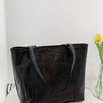 Textured PU Leather Handbag - All Mine Now Clothing