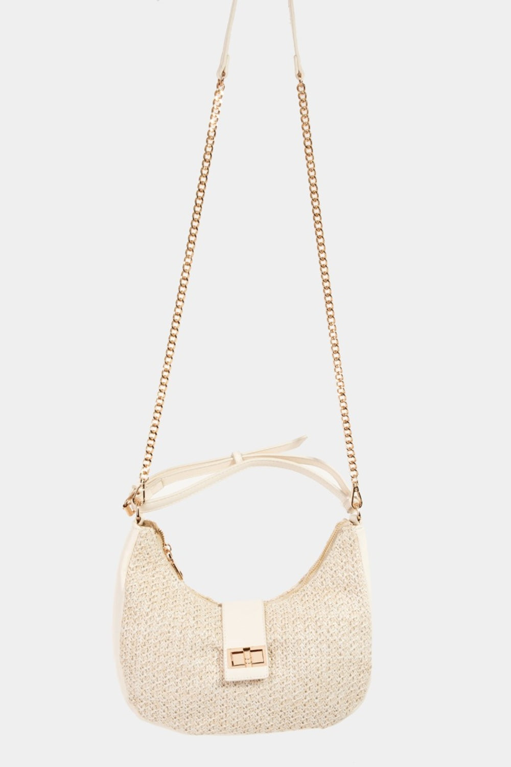 Fame Straw Braid Hobo Bag - All Mine Now Clothing