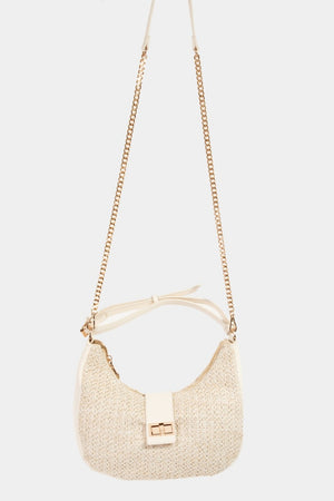 Fame Straw Braid Hobo Bag - All Mine Now Clothing