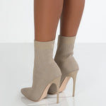 Mesh Point Toe Stiletto Boots - All Mine Now Clothing