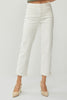 RISEN Full Size High Waist Rolled Hem Straight Jeans Trendsi