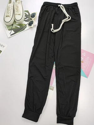 Full Size Drawstring Elastic Waist Joggers with Pockets Trendsi