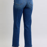 Judy Blue Full Size Side Seam Detail Straight Jeans with Pockets - All Mine Now Clothing