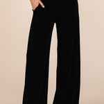 Mittoshop Elastic Waist Pants with Side Pockets Trendsi