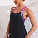 Chevron Stripe Racerback Swim Tank - All Mine Now Clothing