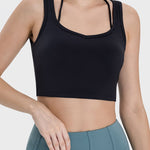 Millennia Crisscross Square Neck Active Tank - All Mine Now Clothing