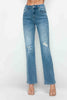 bytos Full Size Distressed High Rise Straight Jeans - All Mine Now Clothing