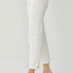 RISEN Full Size High Waist Rolled Hem Straight Jeans Trendsi