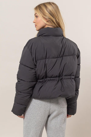 HYFVE Quilted Back Drawstring Puffer Jacket - All Mine Now Clothing