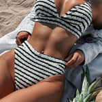 Striped V-Neck Two-Piece Swim Set - All Mine Now Clothing