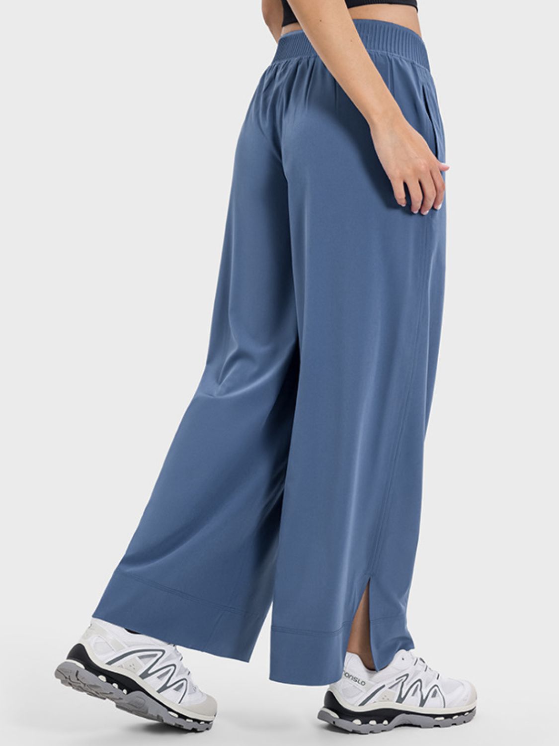 Millennia Slit Wide Leg Active Pants - All Mine Now Clothing