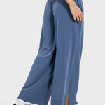 Millennia Slit Wide Leg Active Pants - All Mine Now Clothing