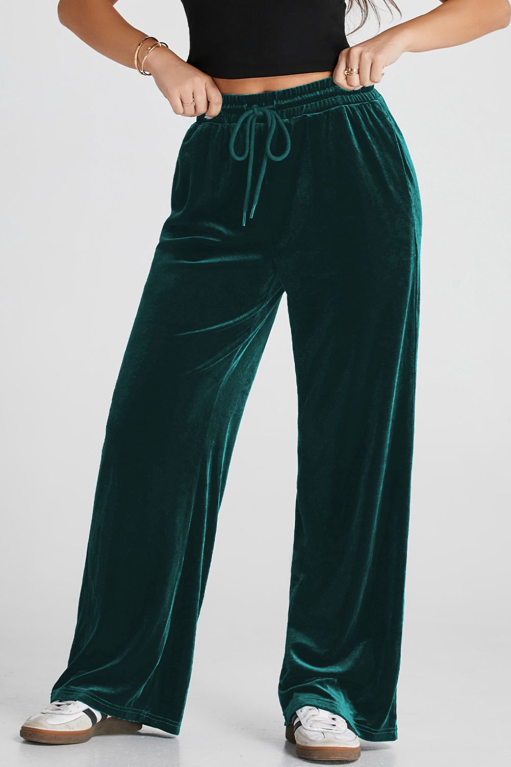 Drawstring Waist Wide Leg Active Pants - All Mine Now Clothing