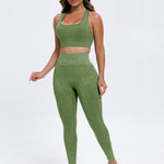 Scoop Neck Wide Strap Top and Pants Active Set - All Mine Now Clothing