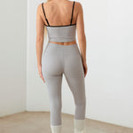 Le Lis Ribbed Crop Cami and High Waist Brushed Leggings Set - All Mine Now Clothing