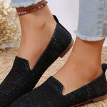 Square Toe Flat Slip-Ons