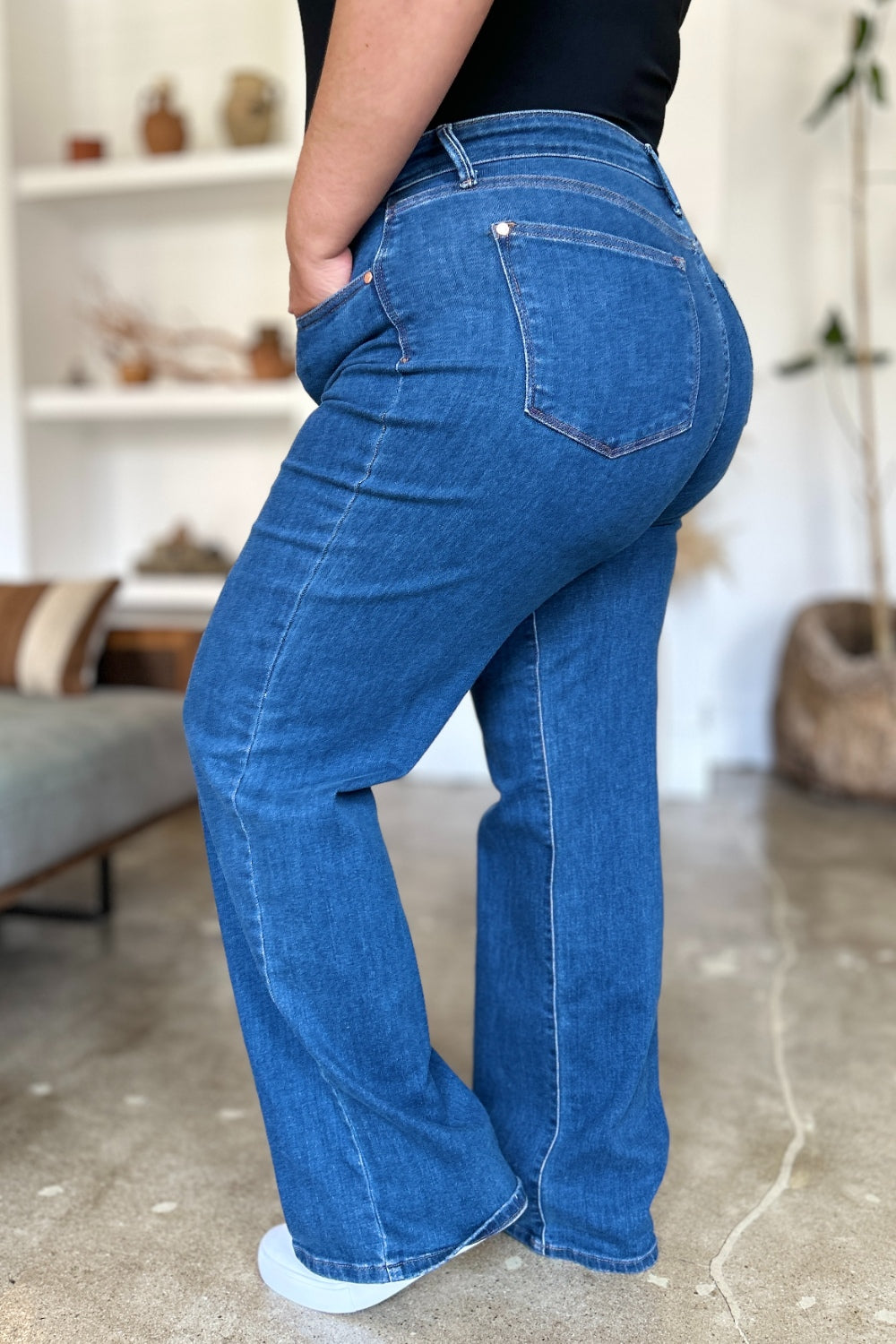 Judy Blue Full Size High Rise Straight Jeans - All Mine Now Clothing