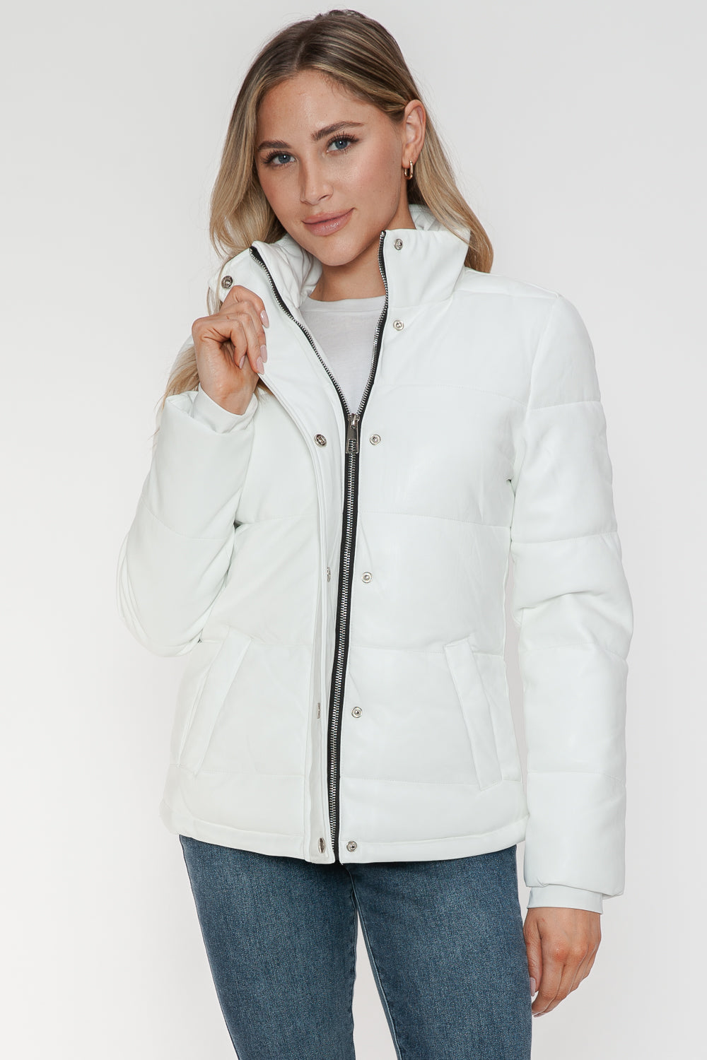 YMI Pocketed Zip Up Turtleneck Puffer Jacket - All Mine Now Clothing