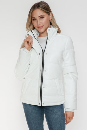 YMI Pocketed Zip Up Turtleneck Puffer Jacket - All Mine Now Clothing