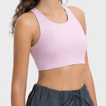 Millennia Cutout Round Neck Active Tank - All Mine Now Clothing