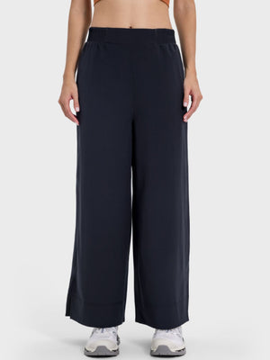 Millennia Slit Wide Leg Active Pants - All Mine Now Clothing