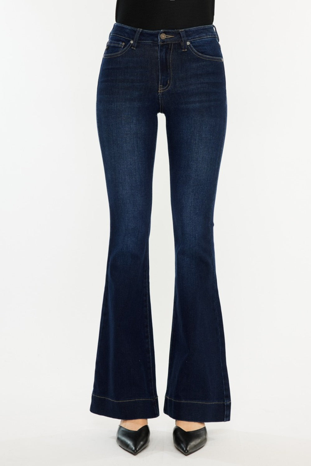 Kancan High Rise Slim Flare Jeans - All Mine Now Clothing