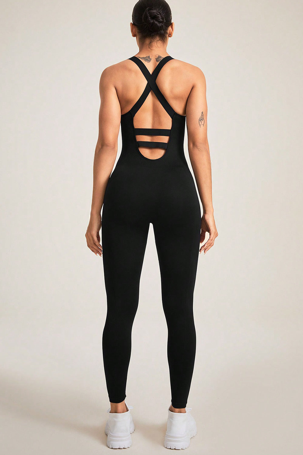 Crisscross Wide Strap Jumpsuit - All Mine Now Clothing