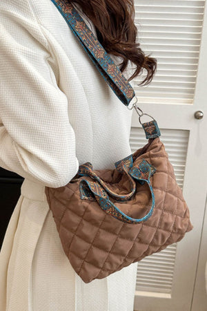 Bubble Textured Printed Strap Handbag - All Mine Now Clothing