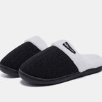 Horn Buckle Furry Texture Flat Slippers - All Mine Now Clothing