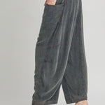 Umgee Elastic Waist Baggy Fit Pants with Pockets - All Mine Now Clothing