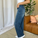 RFM Full Size High Rise Tummy Control Wide Leg Jeans Trendsi