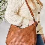 SHOMICO Weaved Vegan Leather Handbag - All Mine Now Clothing