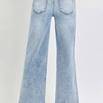 RISEN Full Size Tummy Control High Rise Crop Wide Leg Jeans - All Mine Now Clothing