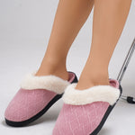 Thermal Faux Fur Round Toe Slippers - All Mine Now Clothing