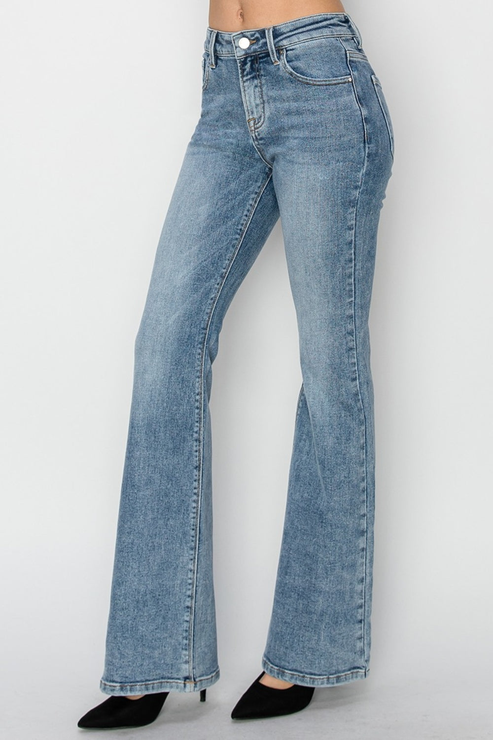 RISEN Full Size Mid Rise Bootcut Jeans - All Mine Now Clothing