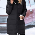 Plus Size Zip Up Hooded Winter Coat - All Mine Now Clothing