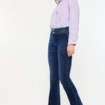 Kancan High Rise Double Waistband Flare Jeans - All Mine Now Clothing