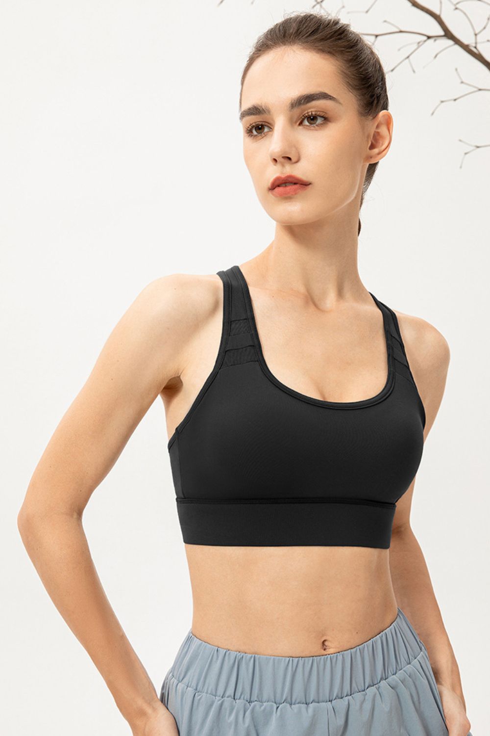 Scoop Neck Long Sports Bra - All Mine Now Clothing