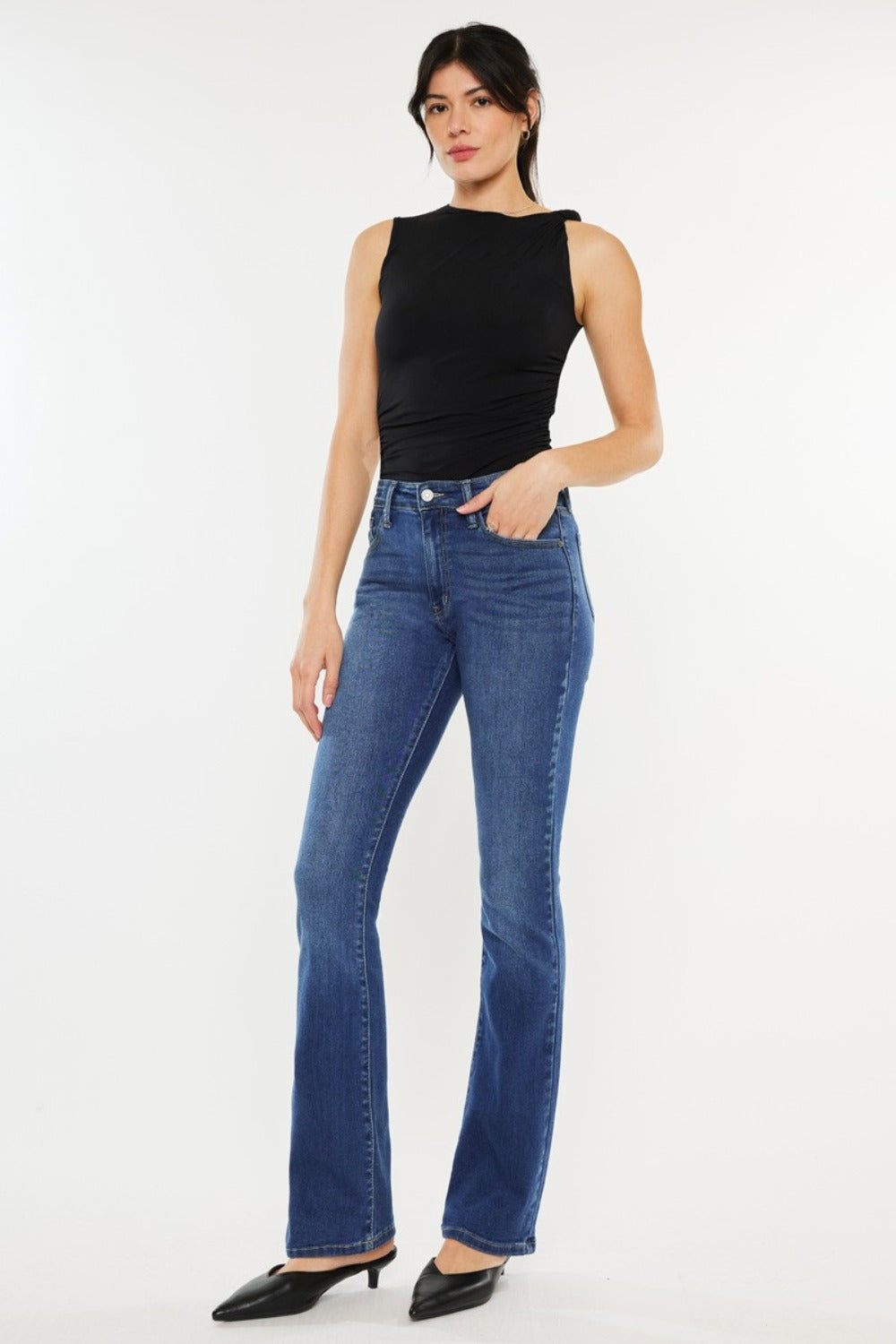 Kancan High Rise Slim Bootcut Jeans - All Mine Now Clothing