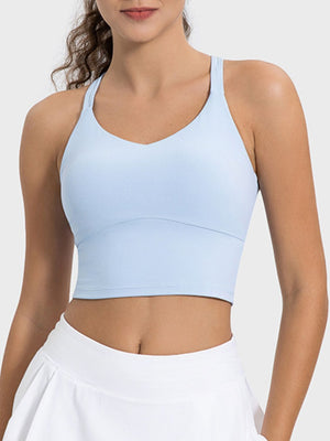 Millennia Crisscross Round Neck Active Tank - All Mine Now Clothing