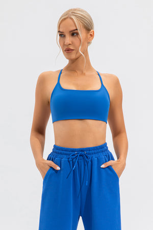 Crisscross Spaghetti Strap Active Cami - All Mine Now Clothing