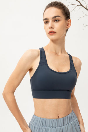 Scoop Neck Long Sports Bra - All Mine Now Clothing