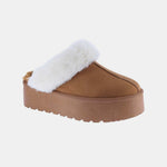 Weeboo Thick Bottom Fur Trim Snow Slippers - All Mine Now Clothing